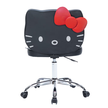 Hello Kitty® Faux Leather Swivel Vanity Chair Back