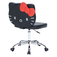 Hello Kitty® Faux Leather Swivel Vanity Chair Quarter Back