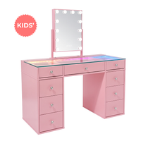 Kids' SlayStation Vanity Table w/ RGB Light + Vanity Mirror Bundle