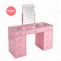 Kids' SlayStation Vanity Table w/ LED Light + Vanity Mirror Bundle