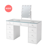Kids' SlayStation Vanity Table w/ LED Light + Vanity Mirror Bundle