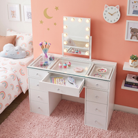 Kids' SlayStation Vanity Table w/ LED Light + Vanity Mirror Bundle