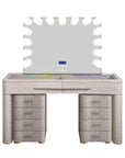 SlayStation® Willow Premium Vanity Table w/ RGB Light + Vanity Mirror Bundle