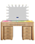 SlayStation® Willow Premium Vanity Table w/ RGB Light + Vanity Mirror Bundle