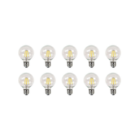 Clear LED Globe Bulbs, Dimmable (Cool White, 6W)