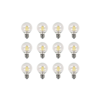Clear LED Globe Bulbs, Dimmable (Cool White, 6W)