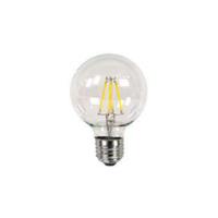 Clear LED Globe Bulbs, Dimmable (Cool White, 6W)