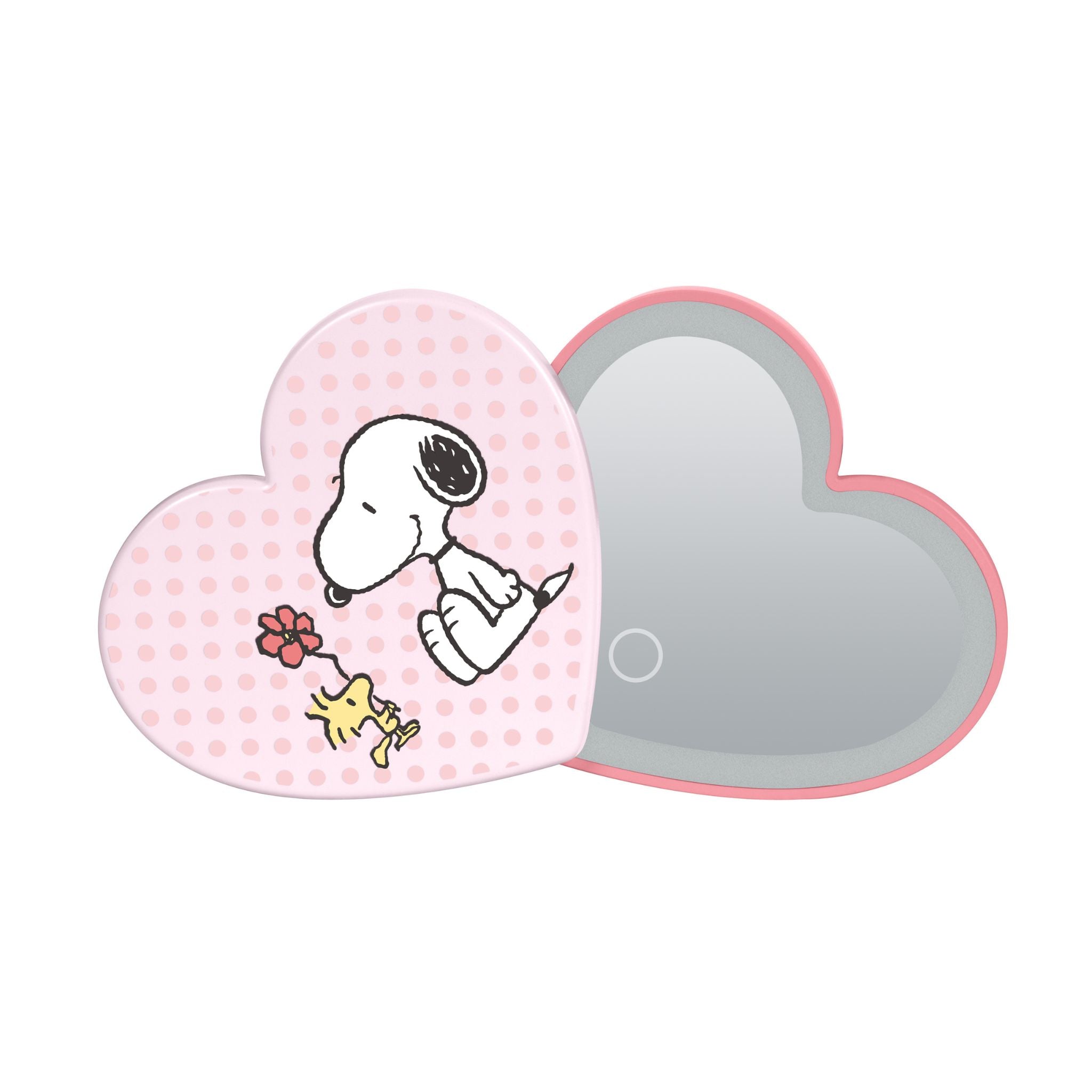 Peanuts™ Snoopy Swivel Heart Bow LED Compact Mirror • Impressions