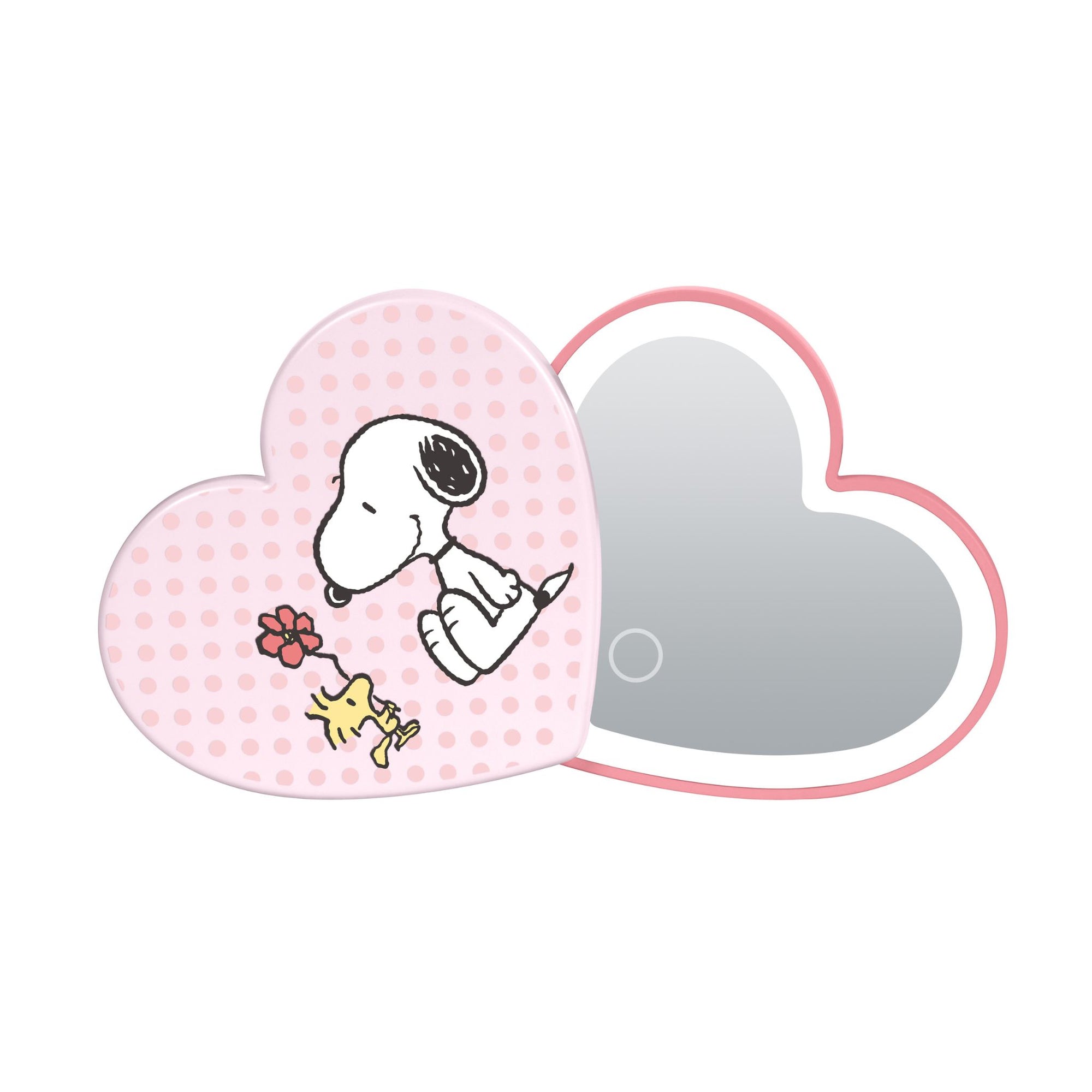 Peanuts™ Snoopy Swivel Heart Bow LED Compact Mirror
