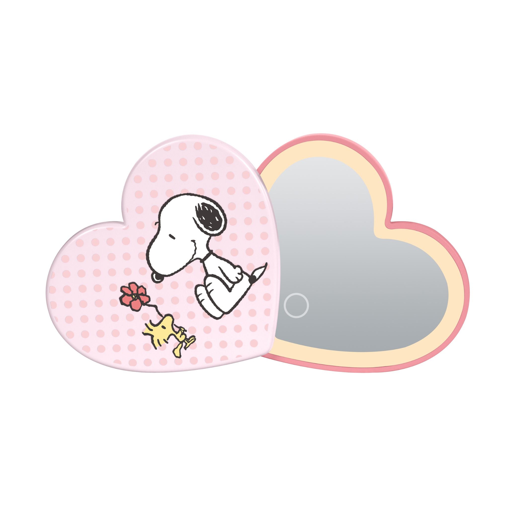 Peanuts™ Snoopy Swivel Heart Bow LED Compact Mirror • Impressions