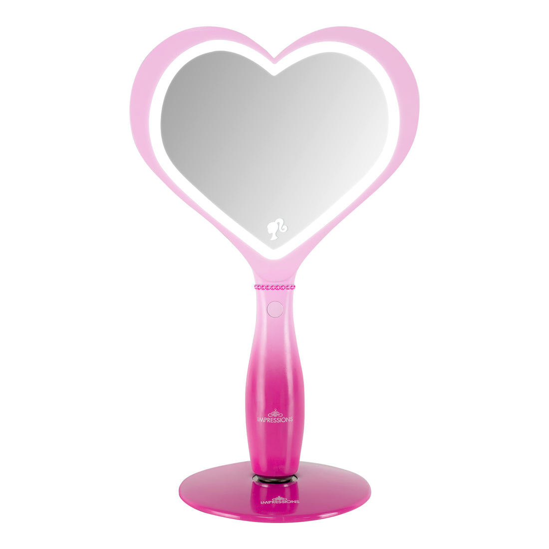 Barbie Handheld Heart Mirror-Front