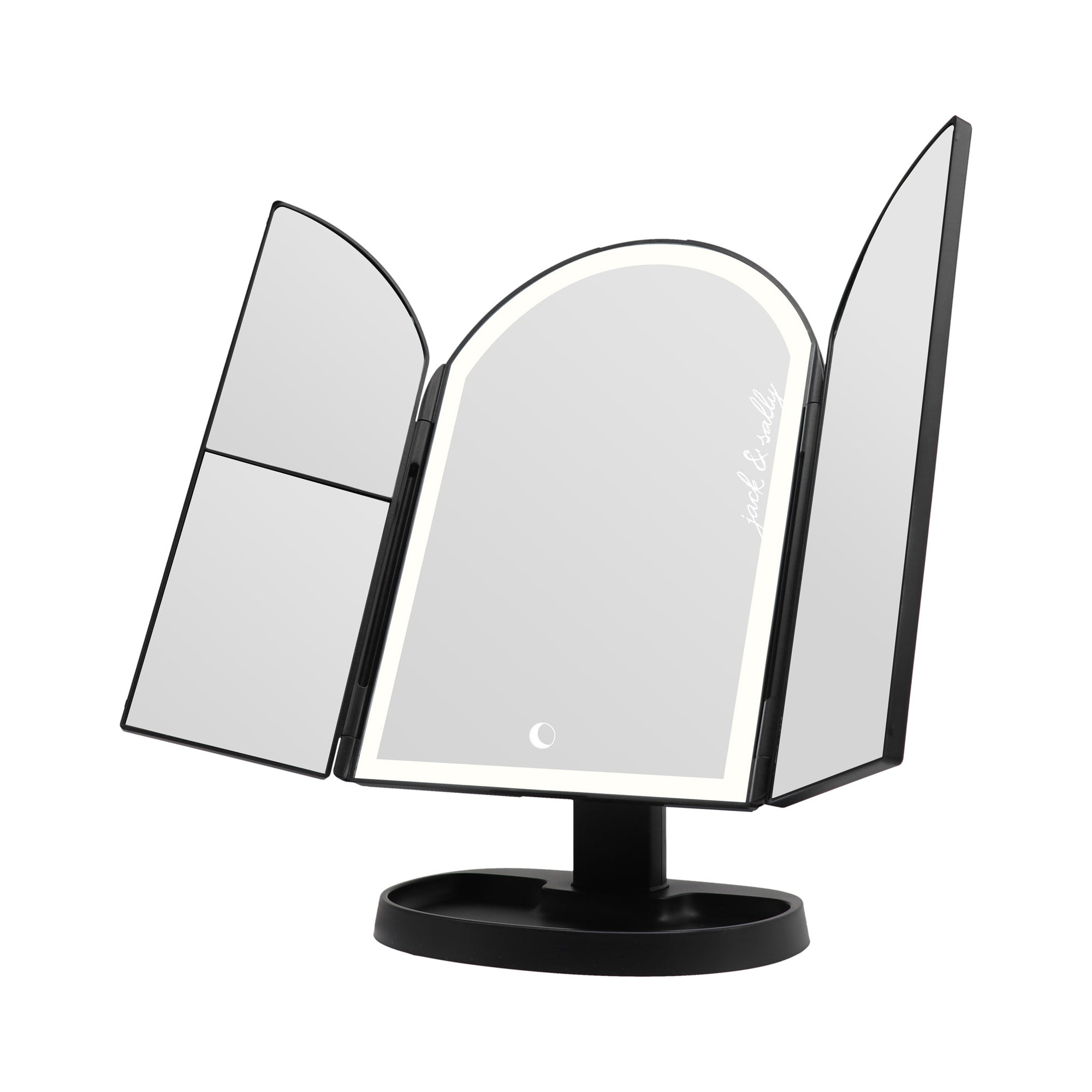 Jack Skellington & Sally Arch Trifold LED Makeup Mirror