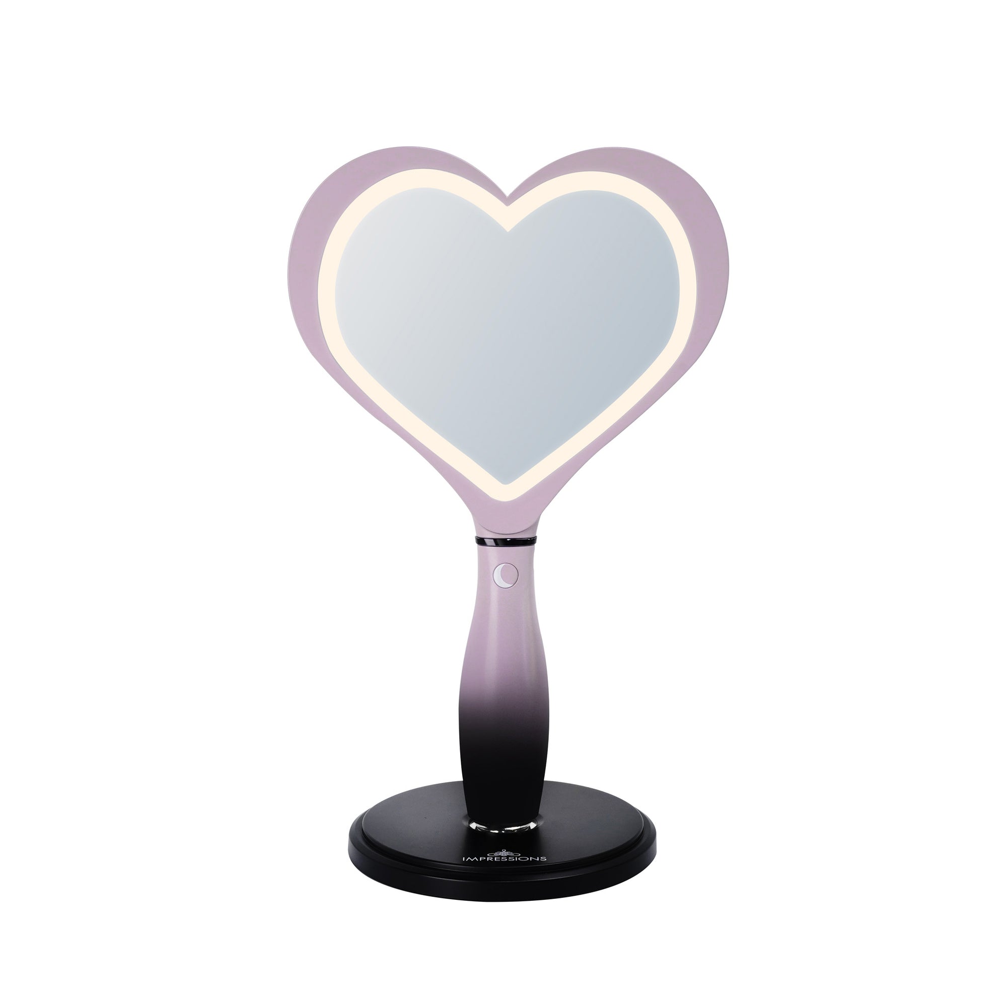 Jack Skellington &amp; Sally LED Heart Handheld Makeup Mirror with Standing Base