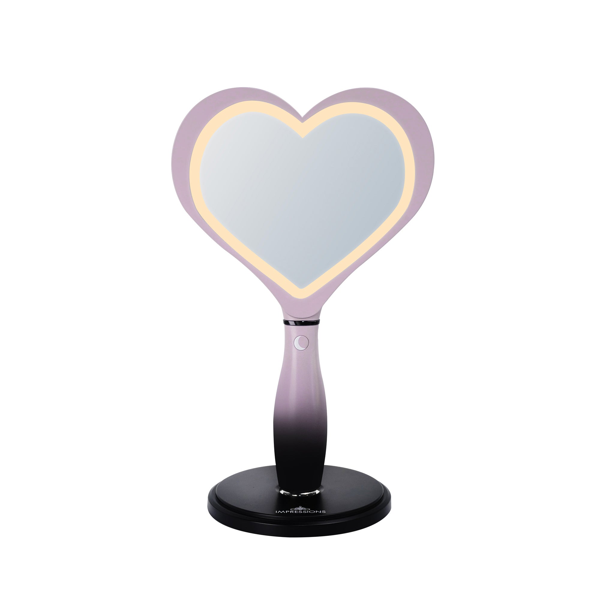 Jack Skellington &amp; Sally LED Heart Handheld Makeup Mirror with Standing Base