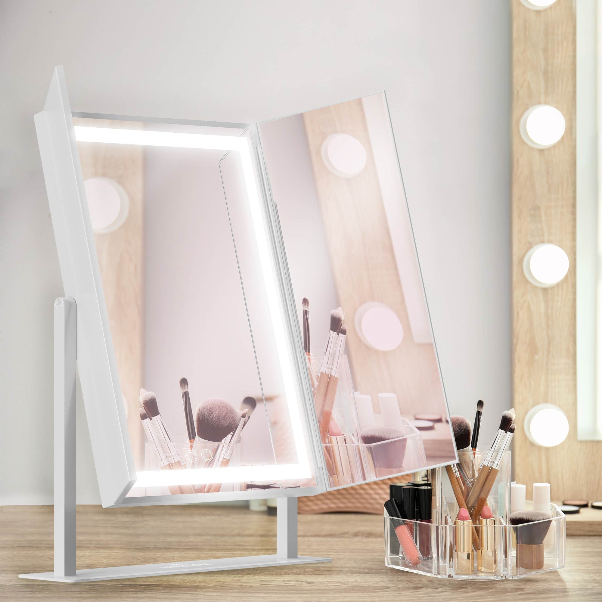 Lavish Trifold LED Tri-Tone Makeup Mirror