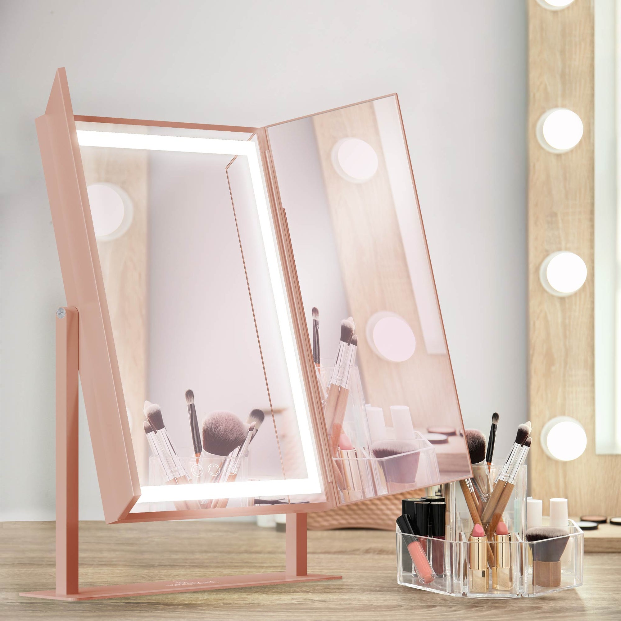 Lavish Trifold LED Tri-Tone Makeup Mirror