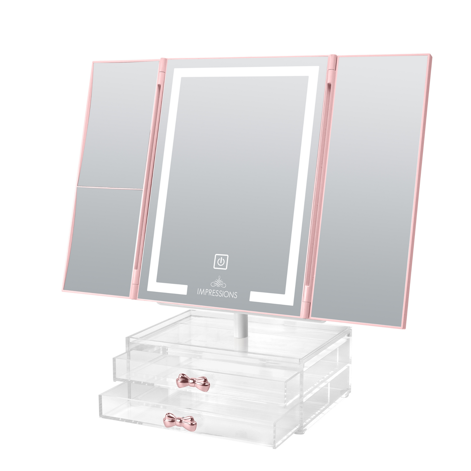 Liora Tri-Tone LED Makeup Mirror- Open
