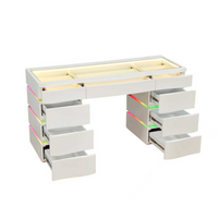 SlayStation® Nebula Vanity Table with RGB Light + Vanity Mirror Bundle