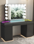SlayStation® Palazzo Premium Vanity Table w/ RGB Light + Vanity Mirror Bundle