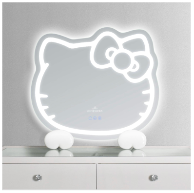 Hello Kitty ® RGB Wall Mirror 2.0 W/ Bluetooth Speakers and Specialty Base