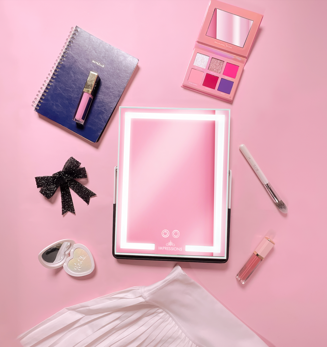 The Muse Tri-Tone LED Easel Makeup Mirror