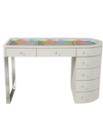 SlayStation® Skyra Faux Leather Premium Vanity Table w / RGB Light