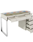 SlayStation® Skyra Faux Leather Premium Vanity Table w / RGB Light