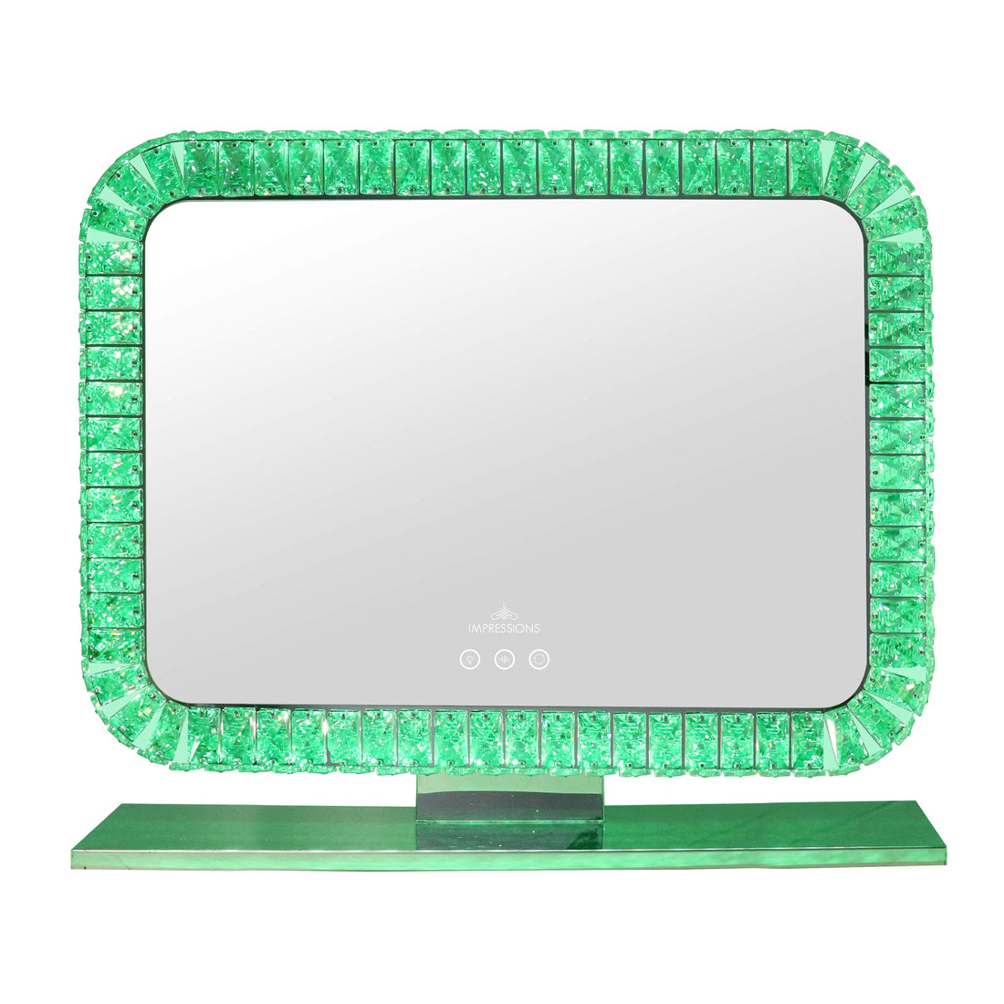 Bling Collection Landscape RGB Vanity Mirror Green