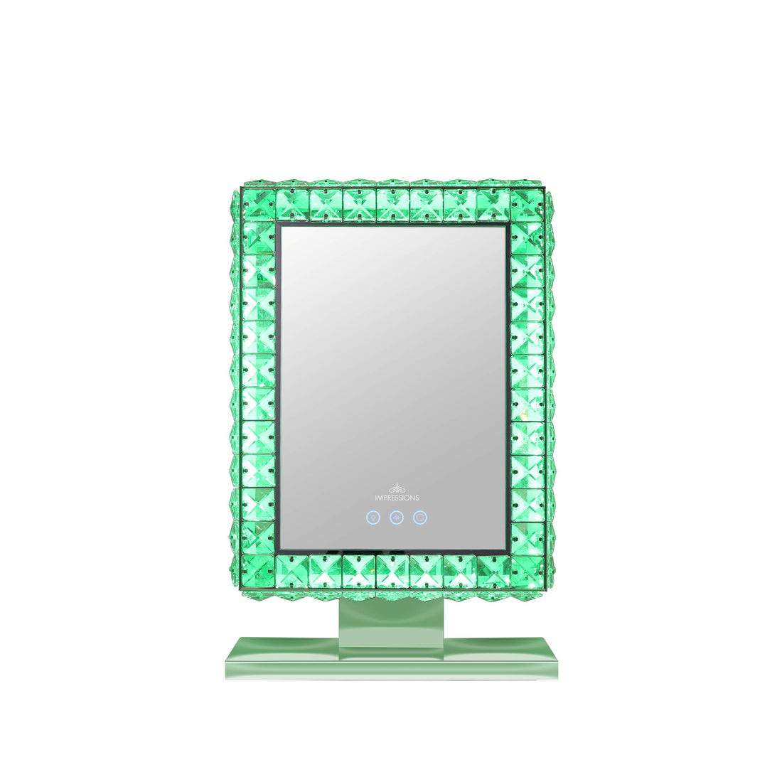 Bling Collection Mini RGB Makeup Mirror-GREEN
