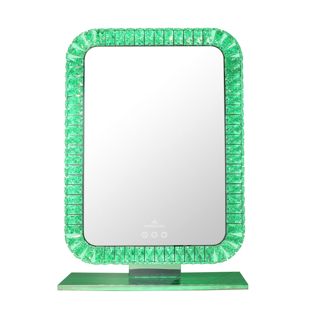 Bling Collection Portrait RGB Vanity Mirror- Green