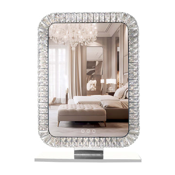 Bling Collection Portrait RGB Vanity Mirror- Front view