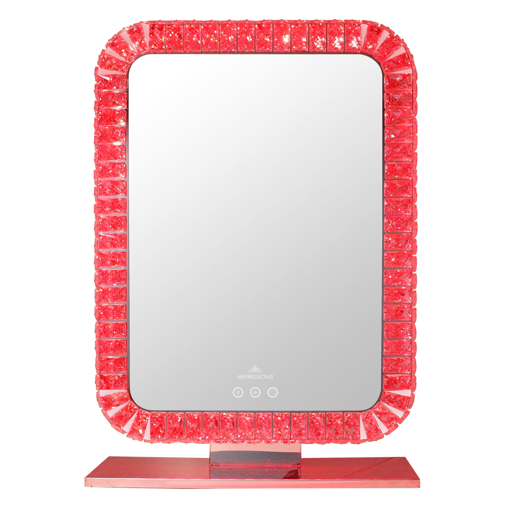 Bling Collection Portrait RGB Vanity Mirror-RED