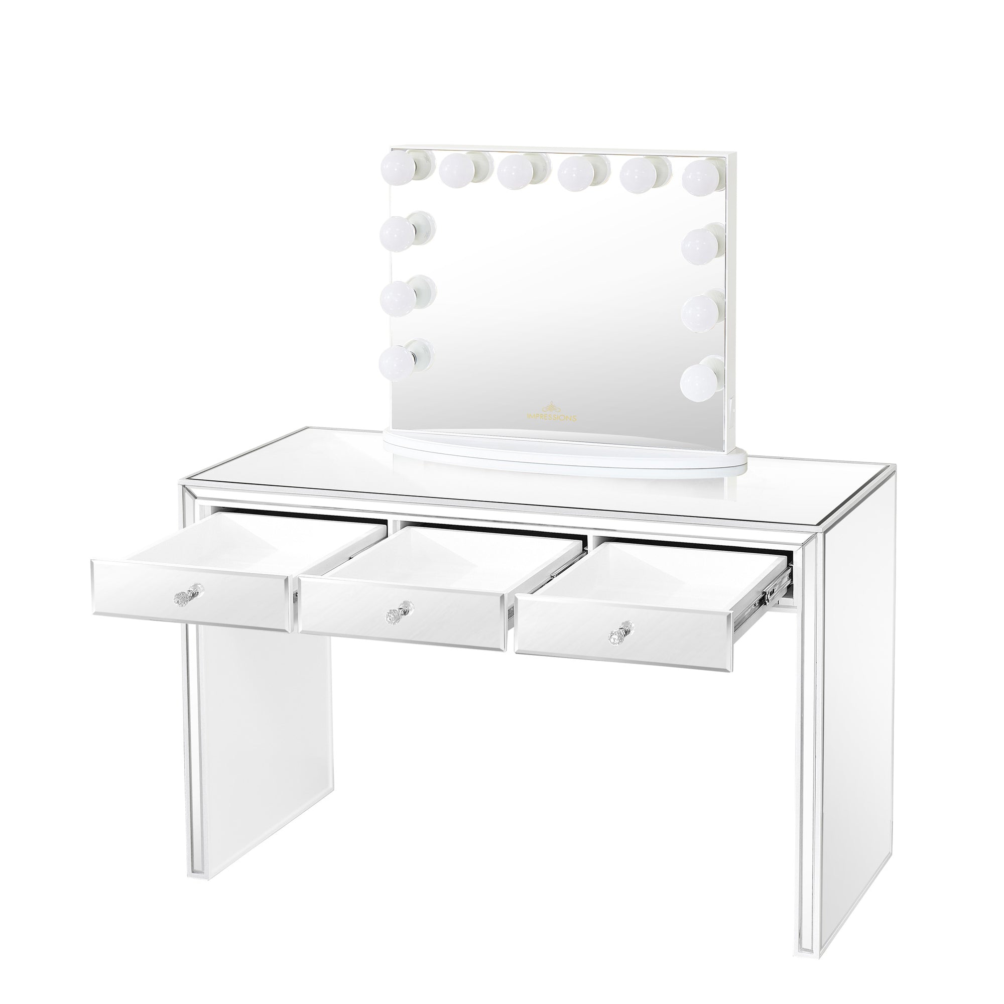 Leah Premium Mirrored Vanity Table