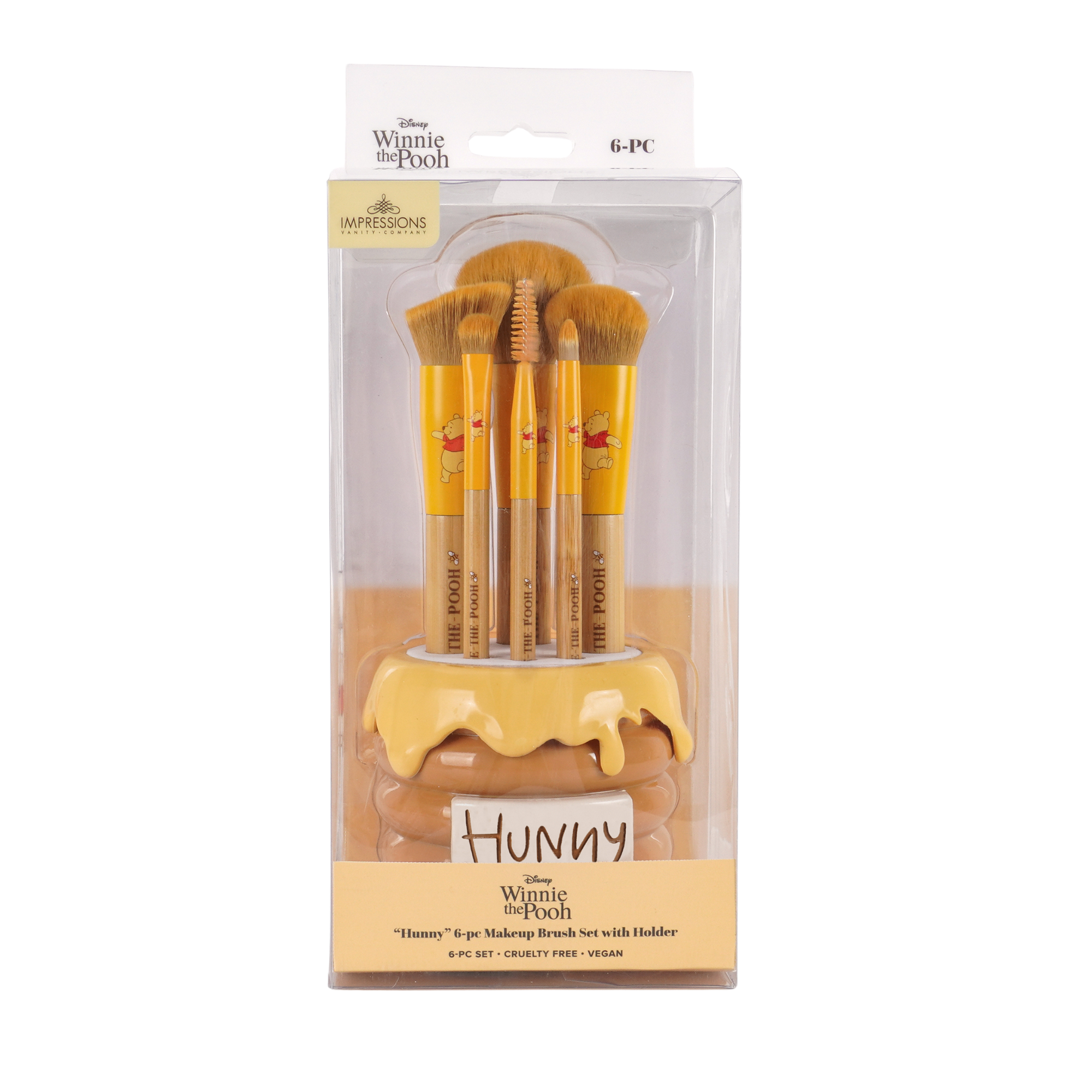 Winnie the Pooh™ "HUNNY" 6-PC Makeup Brush Set w/ Holder