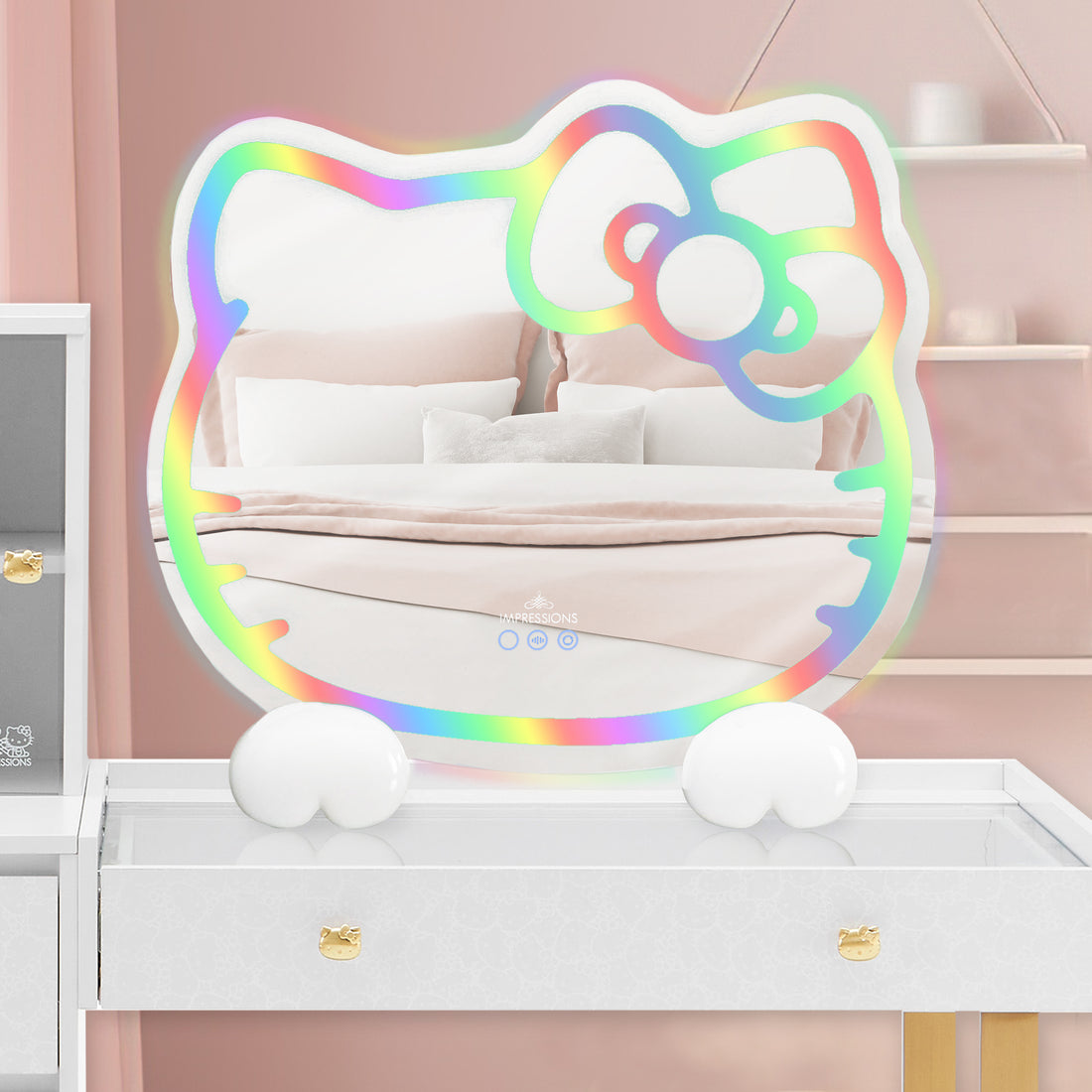 IMPRESSIONS VANITY · COMPANY Miroir mural Hello Kitty avec Wi-Fi