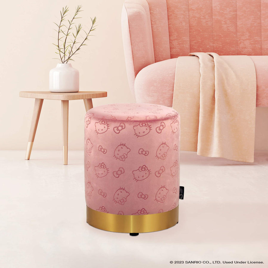 Hello Kitty® Round Vanity Ottoman Impressions Vanity Co.