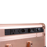 SlayCase® XLS Vanity Travel Case with Stand in Rose Gold Bling