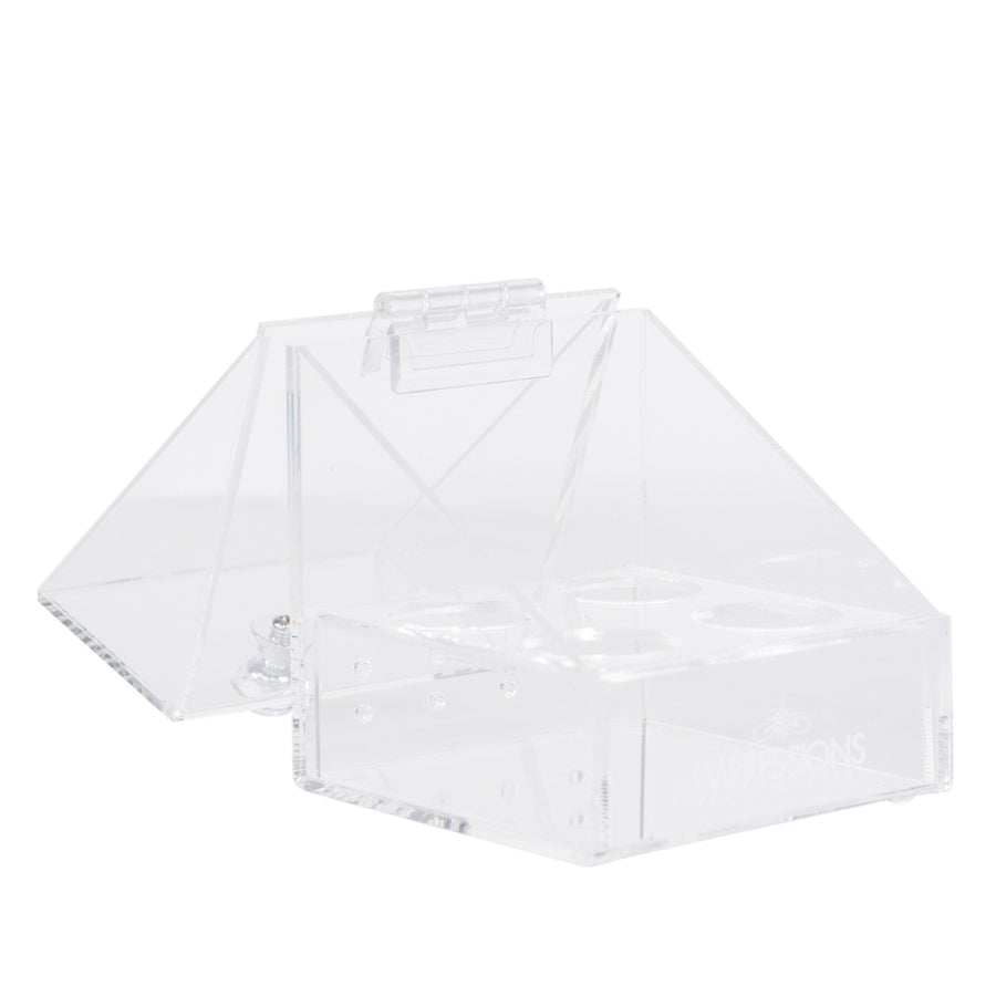 Diamond Collection Petite 4-Tier Acrylic Makeup Organizer with Open Top •  Impressions Vanity Co.