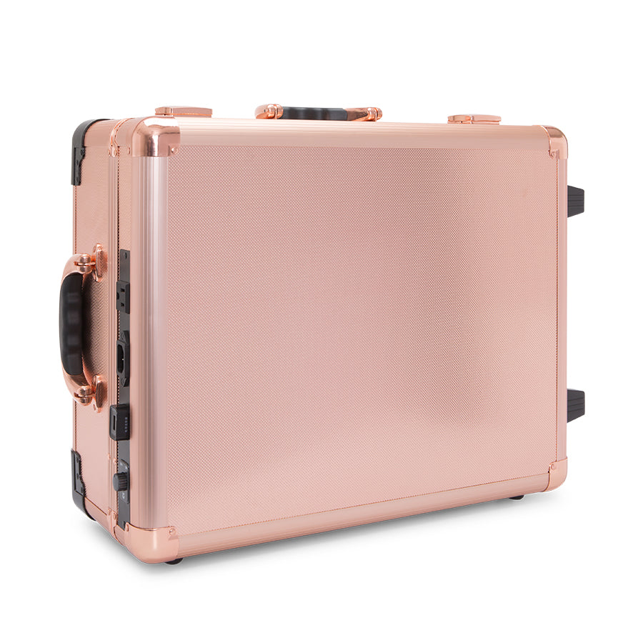 SlayCase® XLS Vanity Travel Case with Stand in Rose Gold Bling