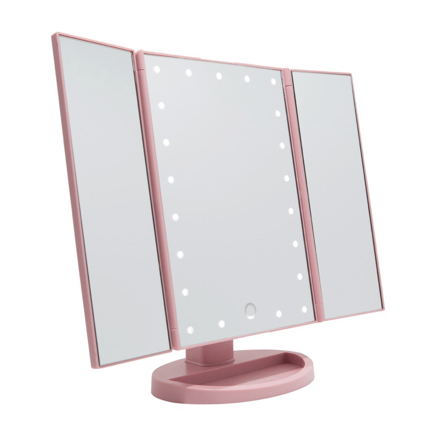 Touch Trifold Dimmable LED Makeup Mirror