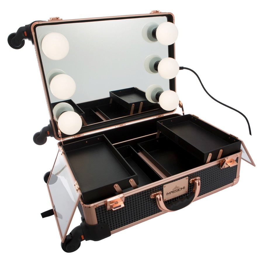 SlayCase® XL Vanity Travel Case in Black &amp; Rose Gold