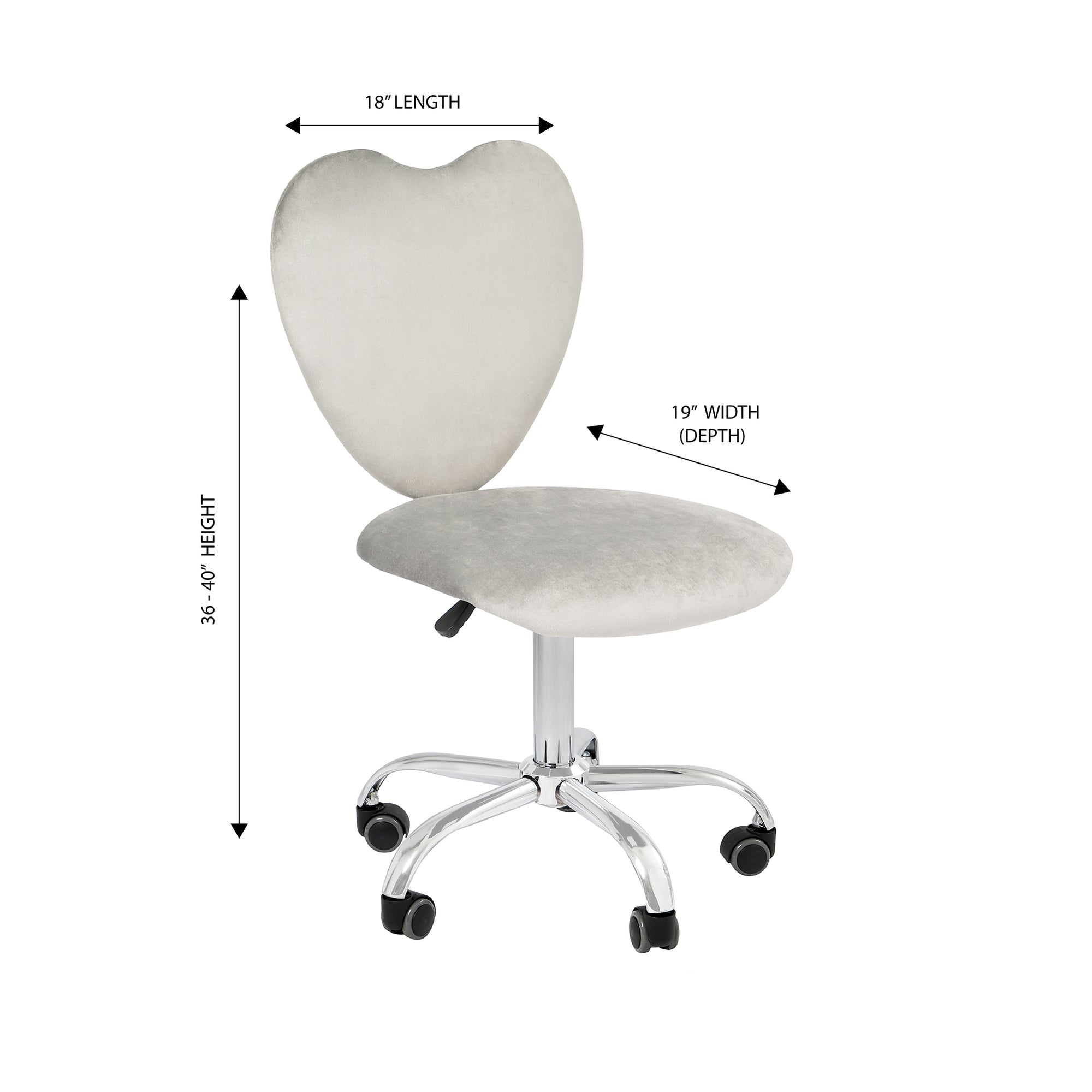 Heart Swivel Vanity Chair