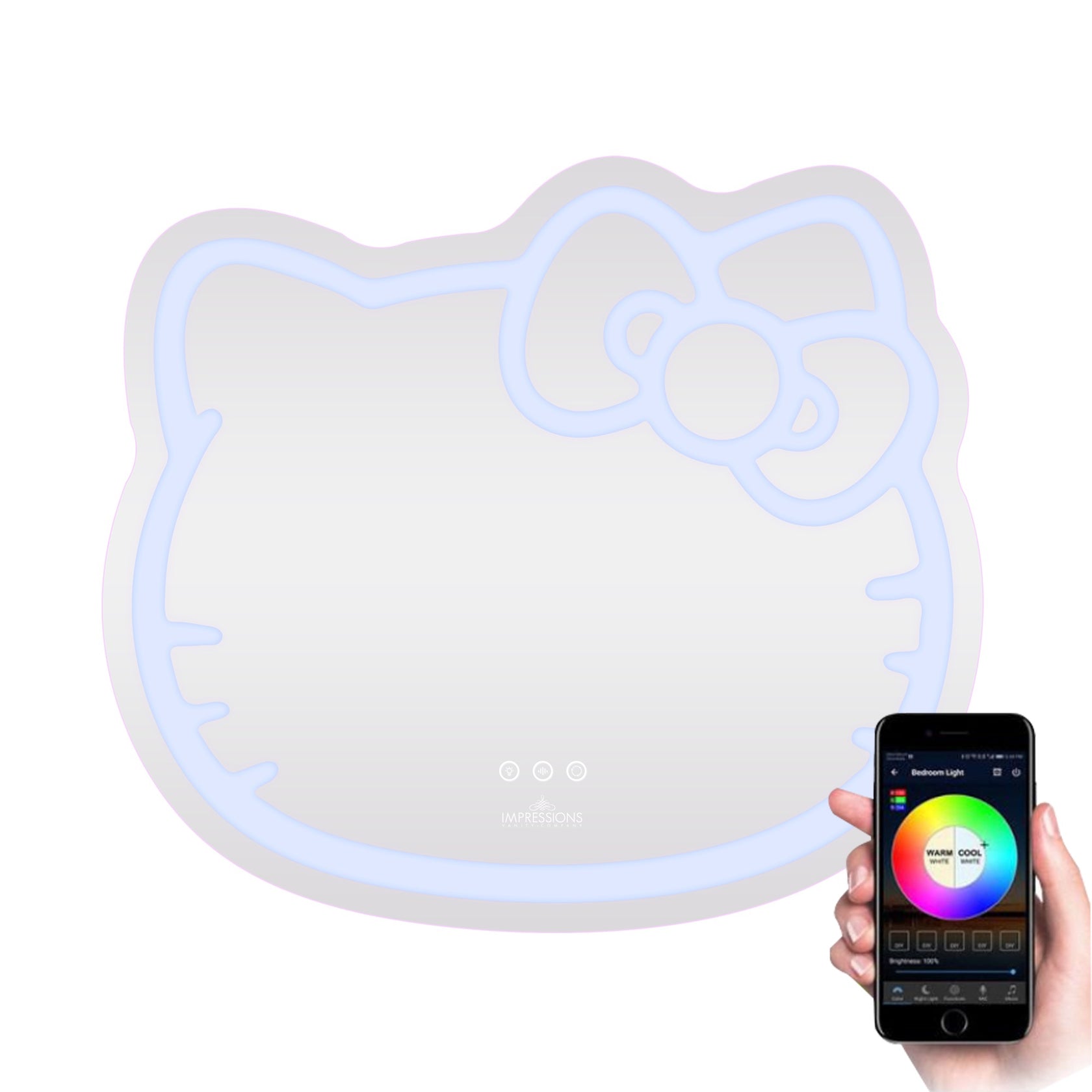 Hello Kitty Smart Wifi Led Wall Mirror