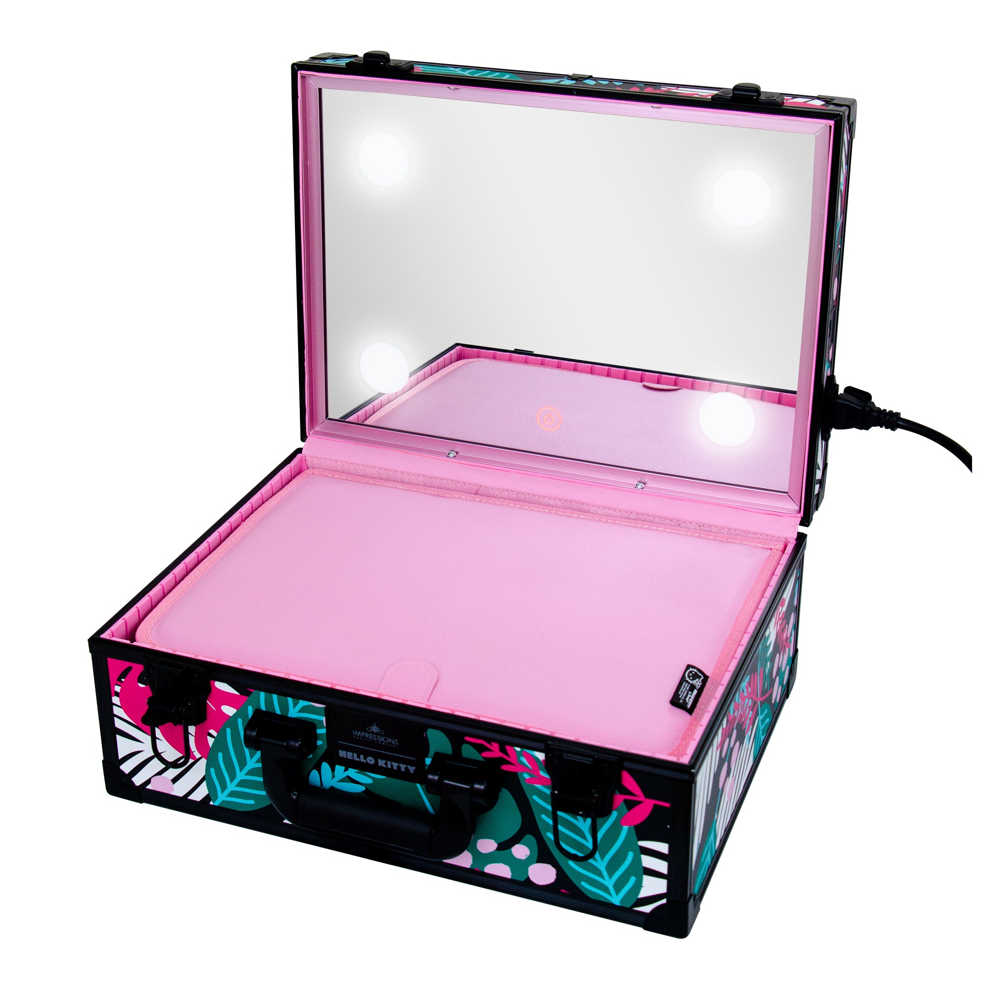 Hello Kitty x Impressions Vanity Slaycube authentic Makeup Travel Case (Pink Animal)