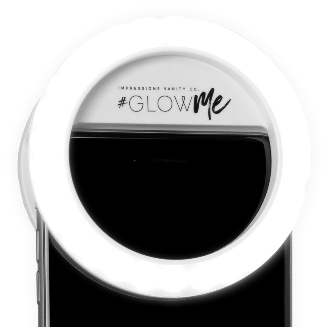 Impressions Vanity Minnie Mouse GlowMe LED Beauty Ring Light with 3 Level Adjustable Brightness, Portable, Red