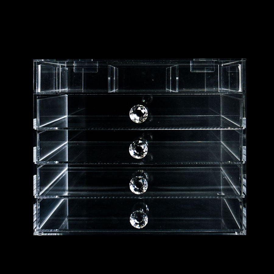 Diamond Collection 5-Tier Acrylic Organizer with Flip Open Top