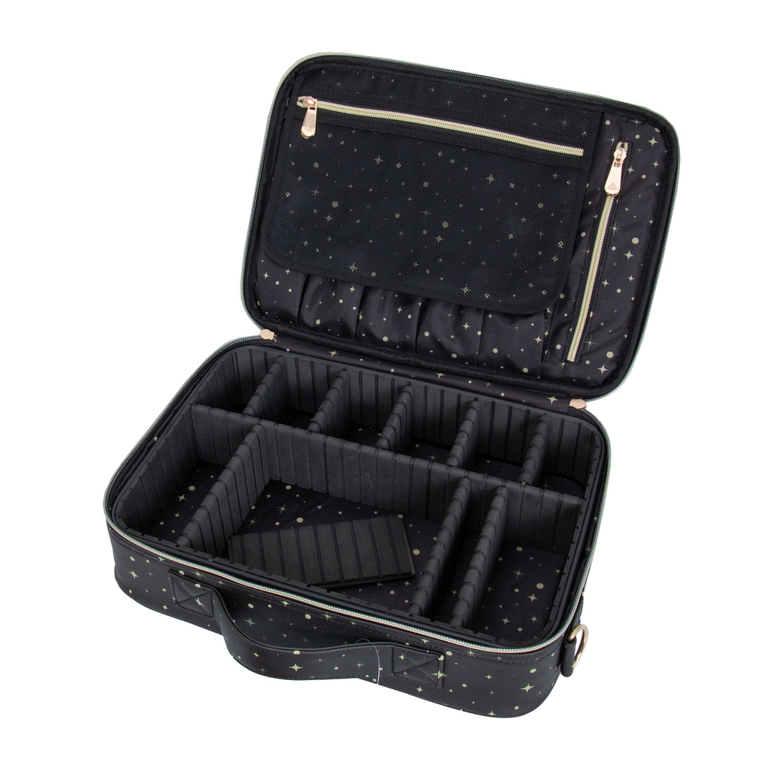 Princess "Midnight" Makeup Carry Case with Adjustable Dividers