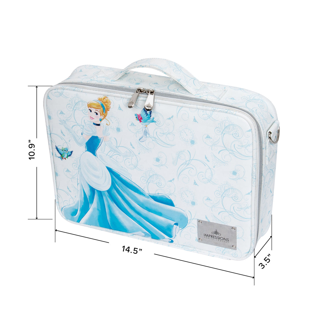 Cinderella Makeup Carry Case with Adjustable Dividers