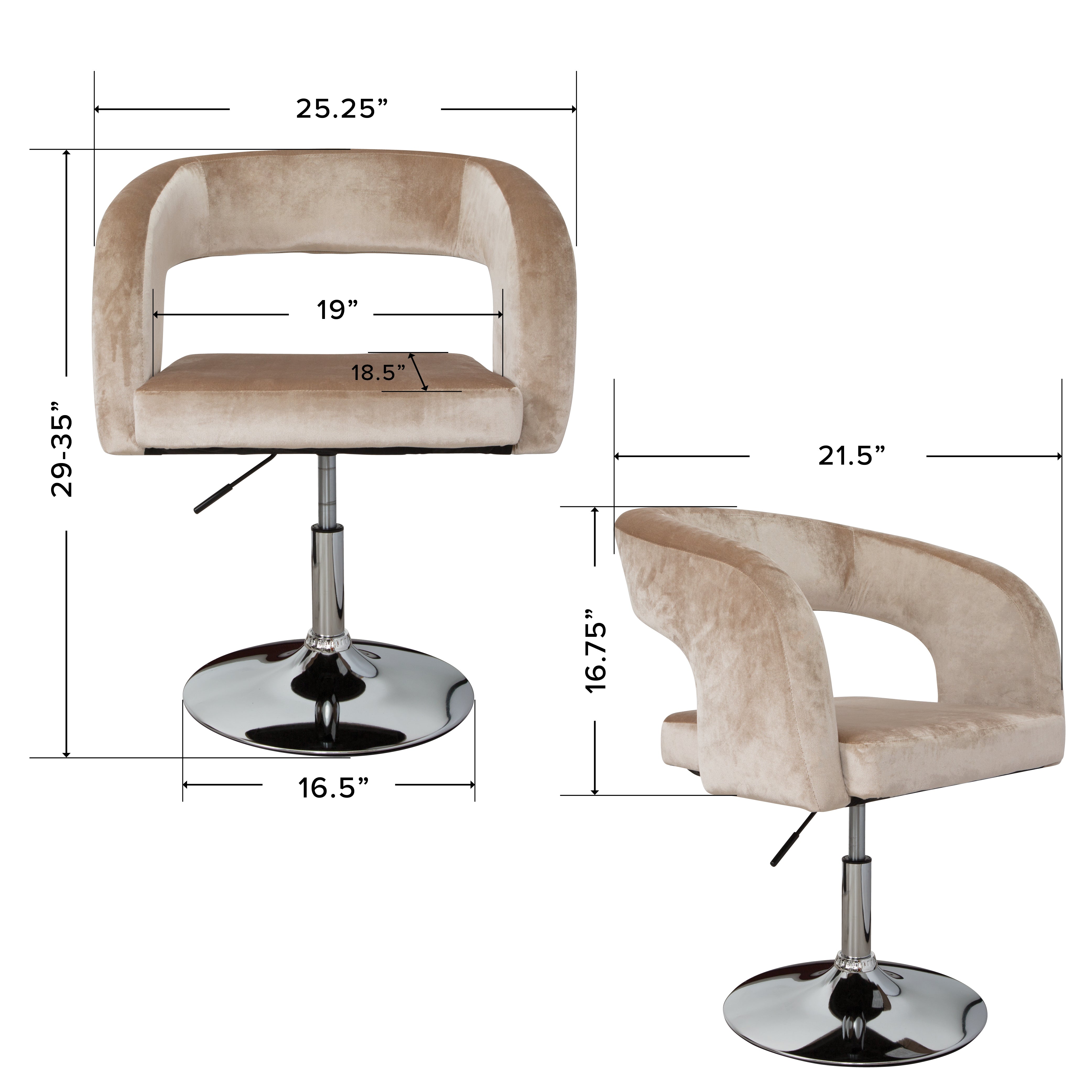 Ronni modern vanity chair sale