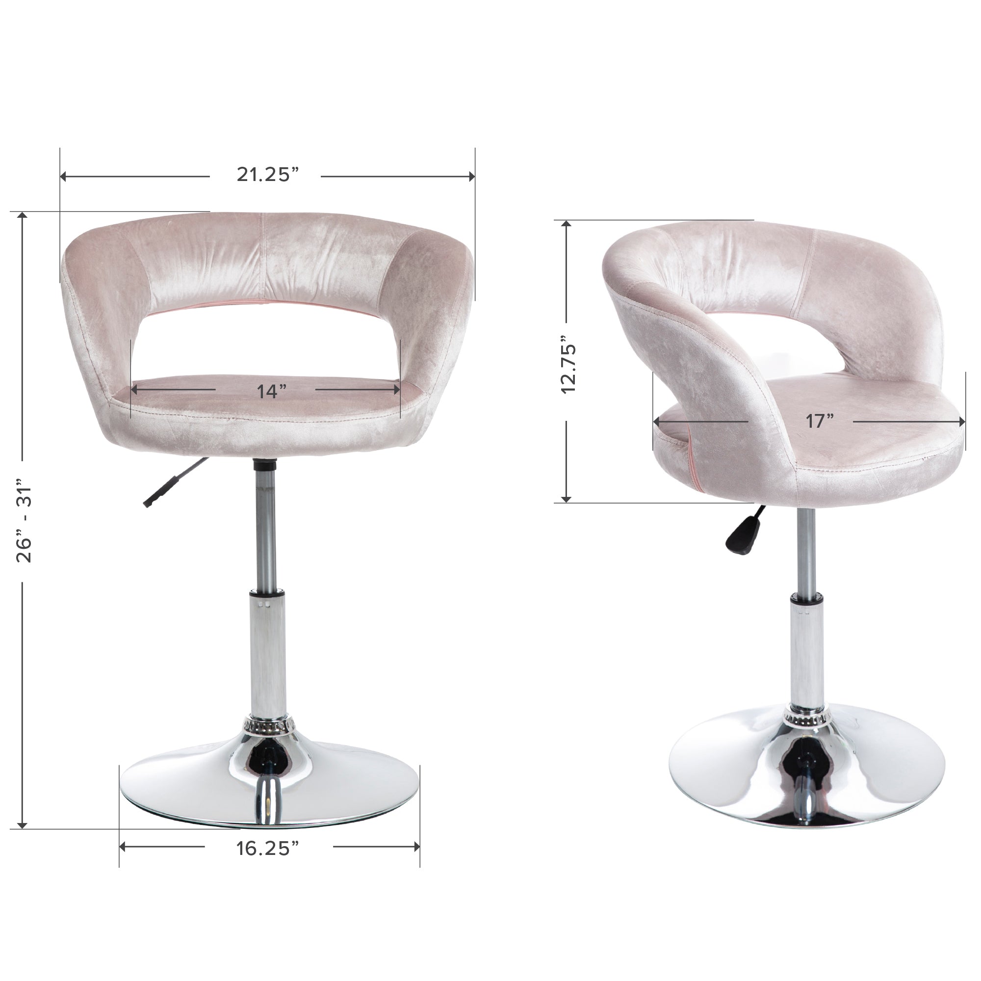 Giselle Contemporary Vanity Chair – Impressions Vanity Co.